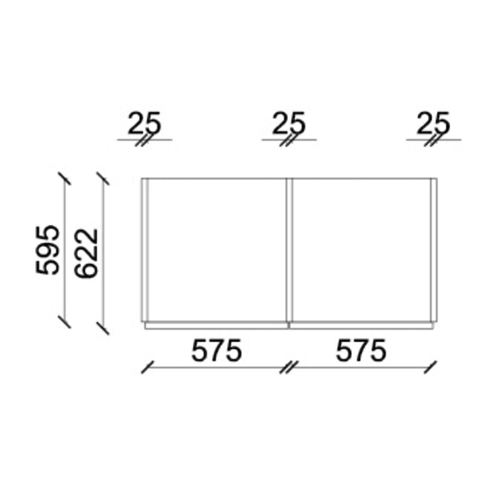 Kleiderschrank Manhattan 122.5x62.5xH240cm