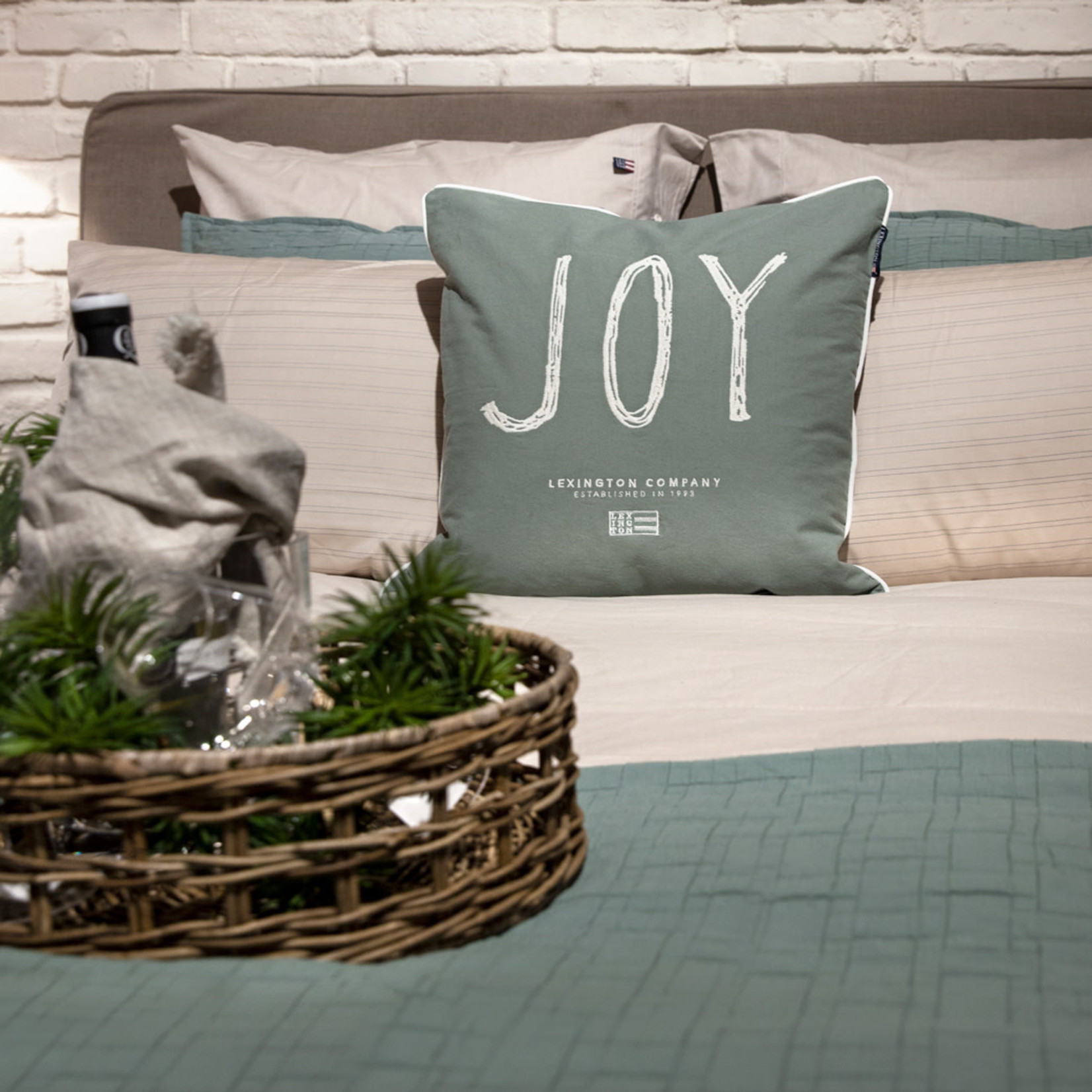 Joy Organic Cotton Canvas Pillow Cover-incl. feather pillow- 50x50cm