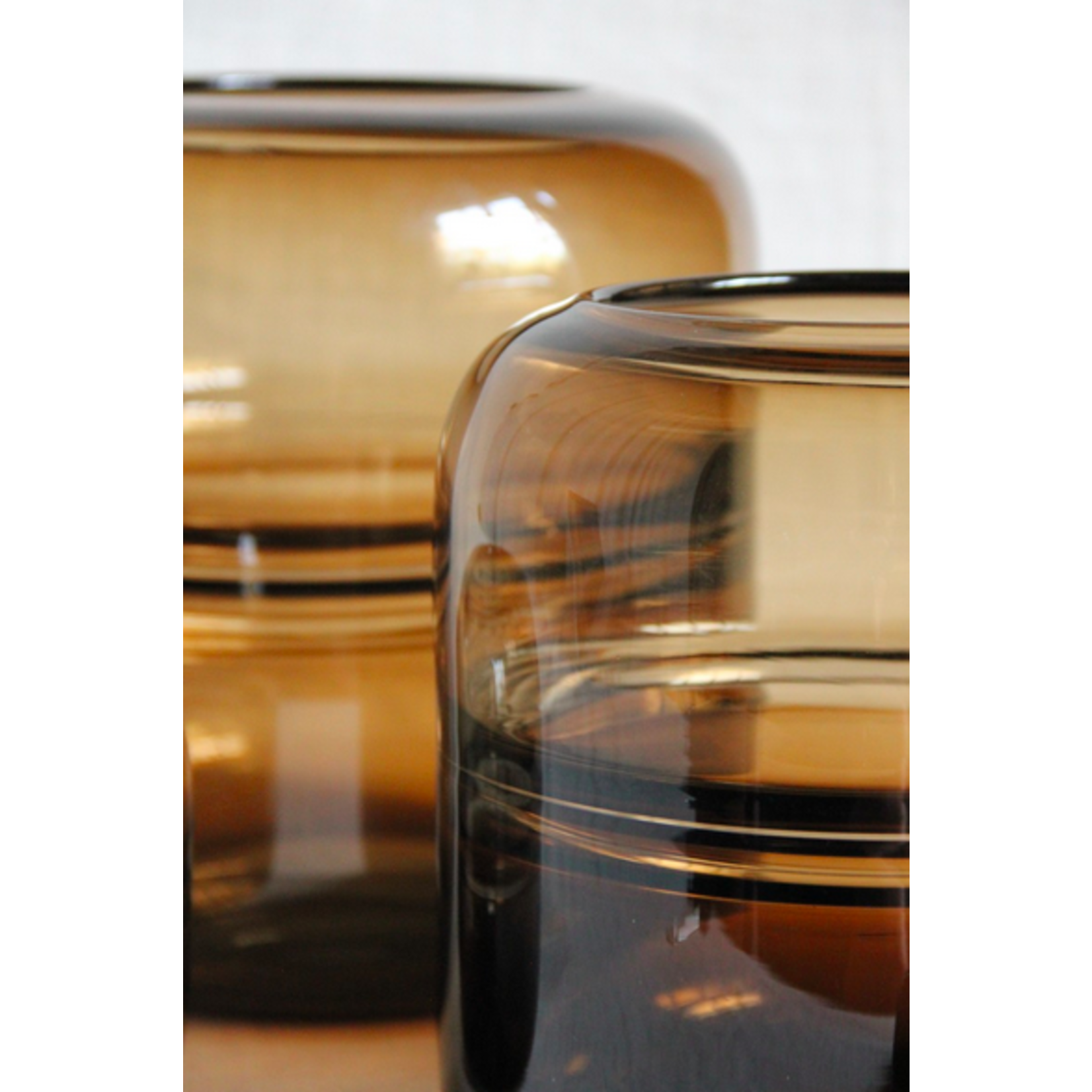 Harry Vase Glas braun, D26xH26cm