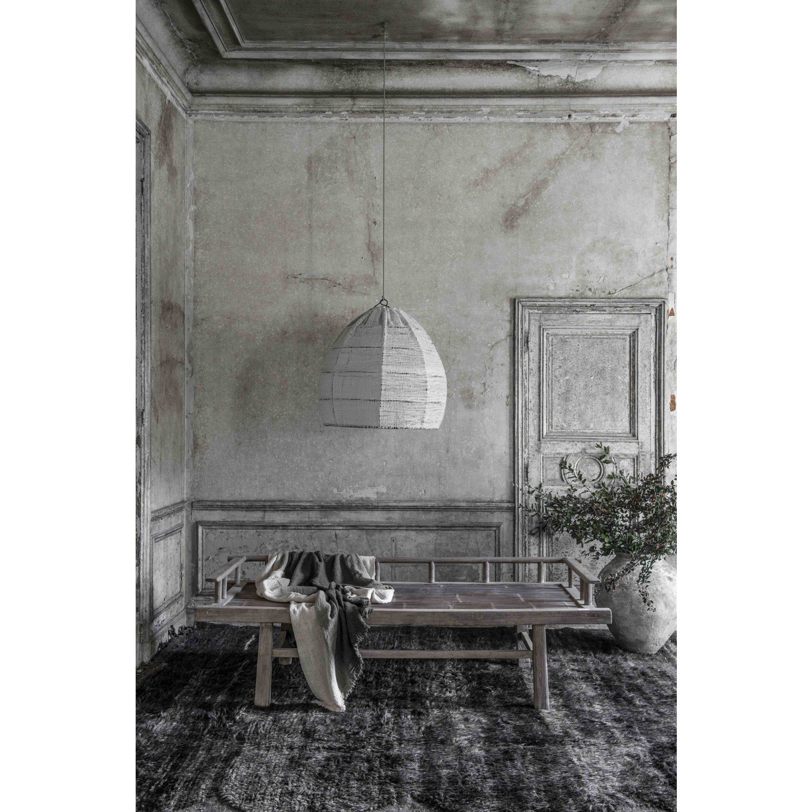 Andalusia Hängelampe XL, Baumwolle handgewoben, 81xH87cm