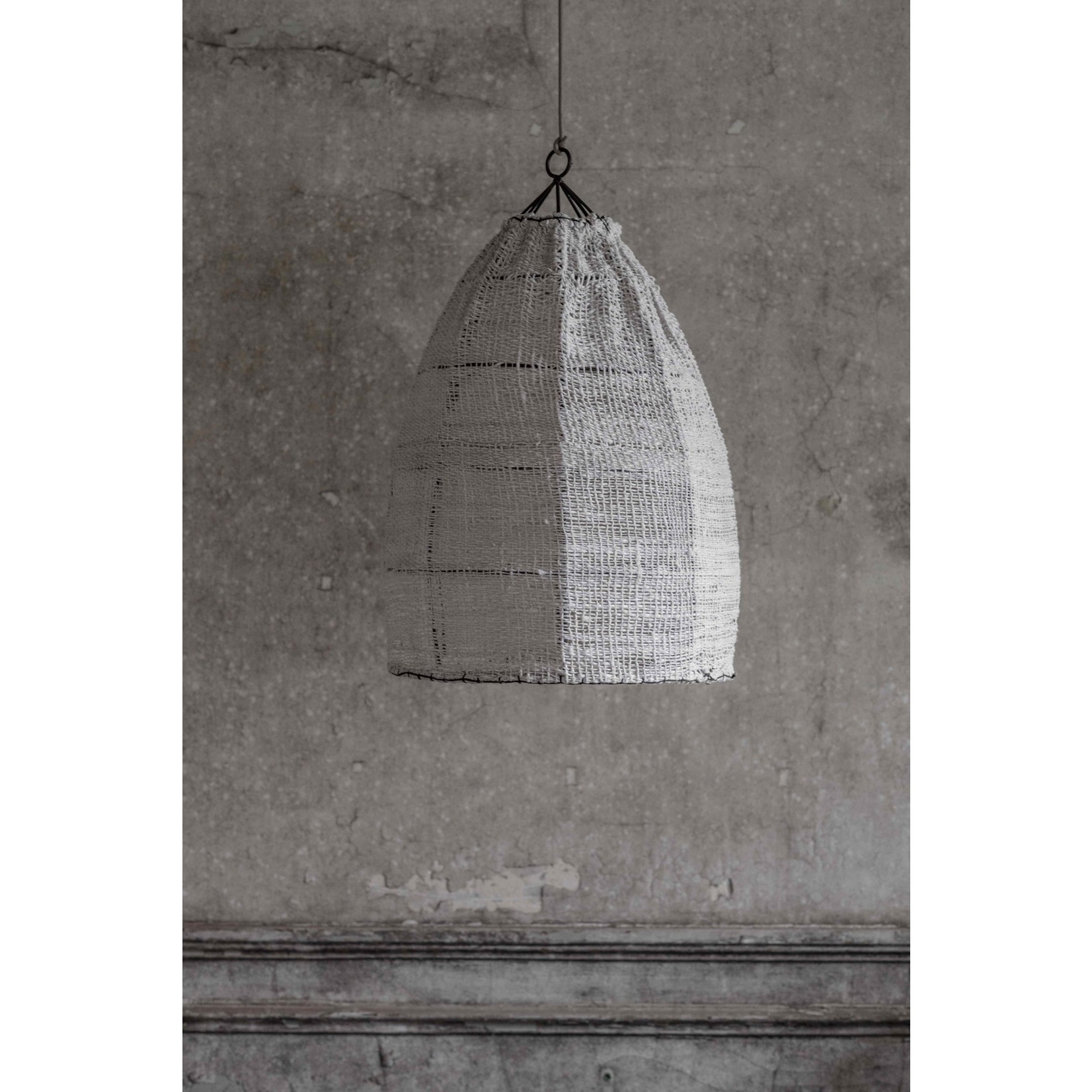 Andalusia Hängelampe S, Baumwolle handgewoben, 43xH78cm