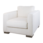 Hampton Sessel 96x100cm, Stoff: Tibi Soft 101 weiss