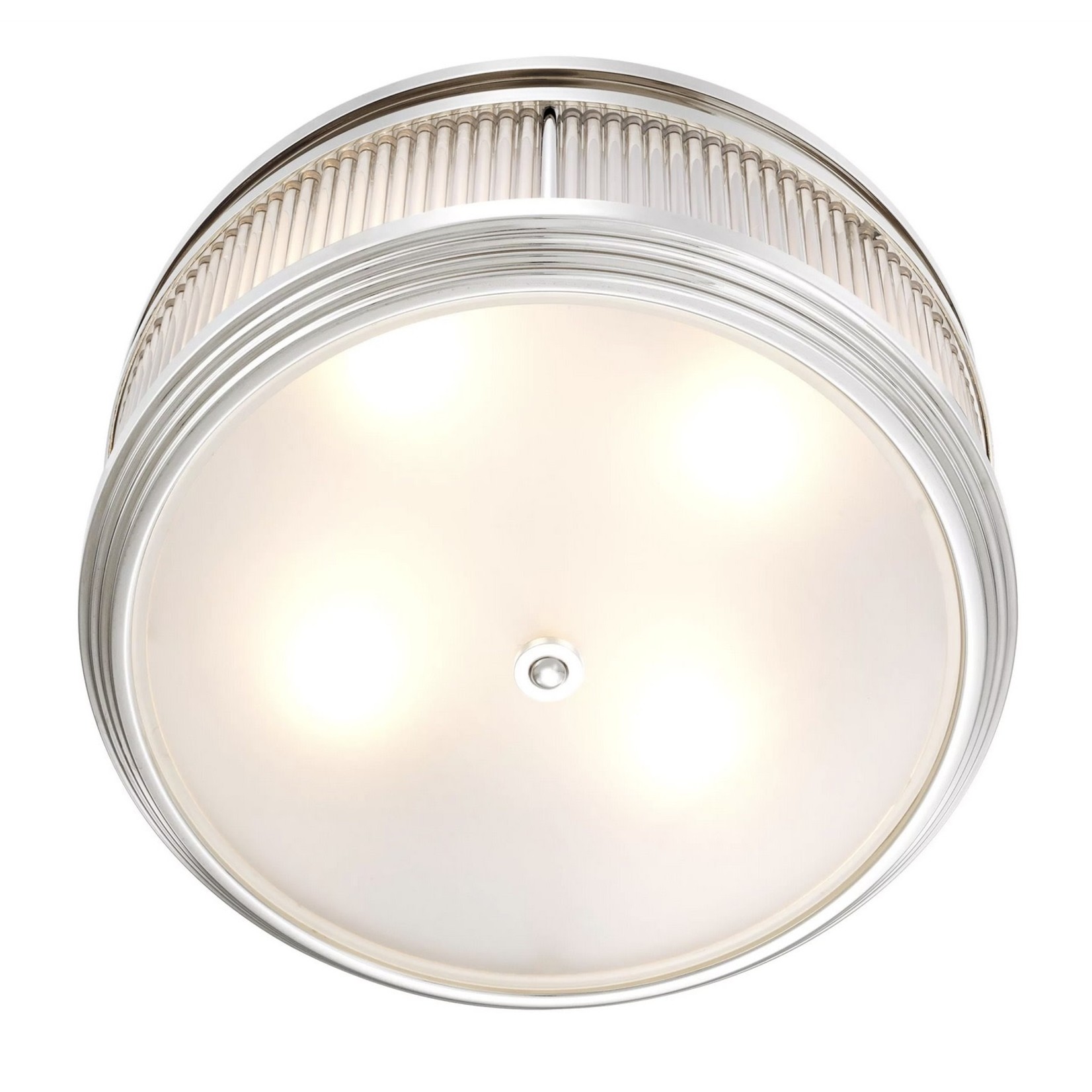 Ceiling Lamp Rousseau nickel finish, D40,5 x H. 18,5 cm