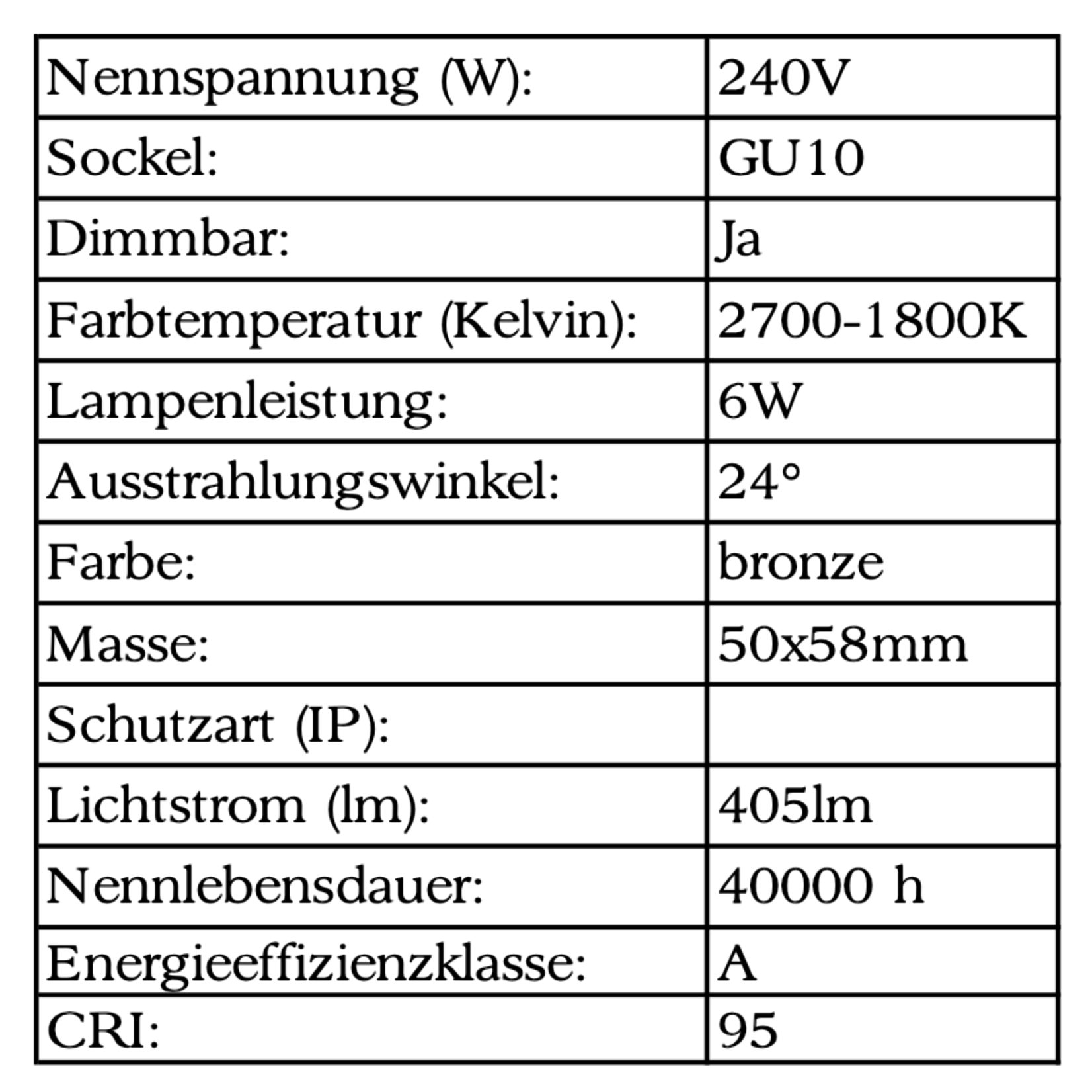 LED GU10 DimToWarm 24° bronze 2700K-1800K 6W CRI95 220-240V