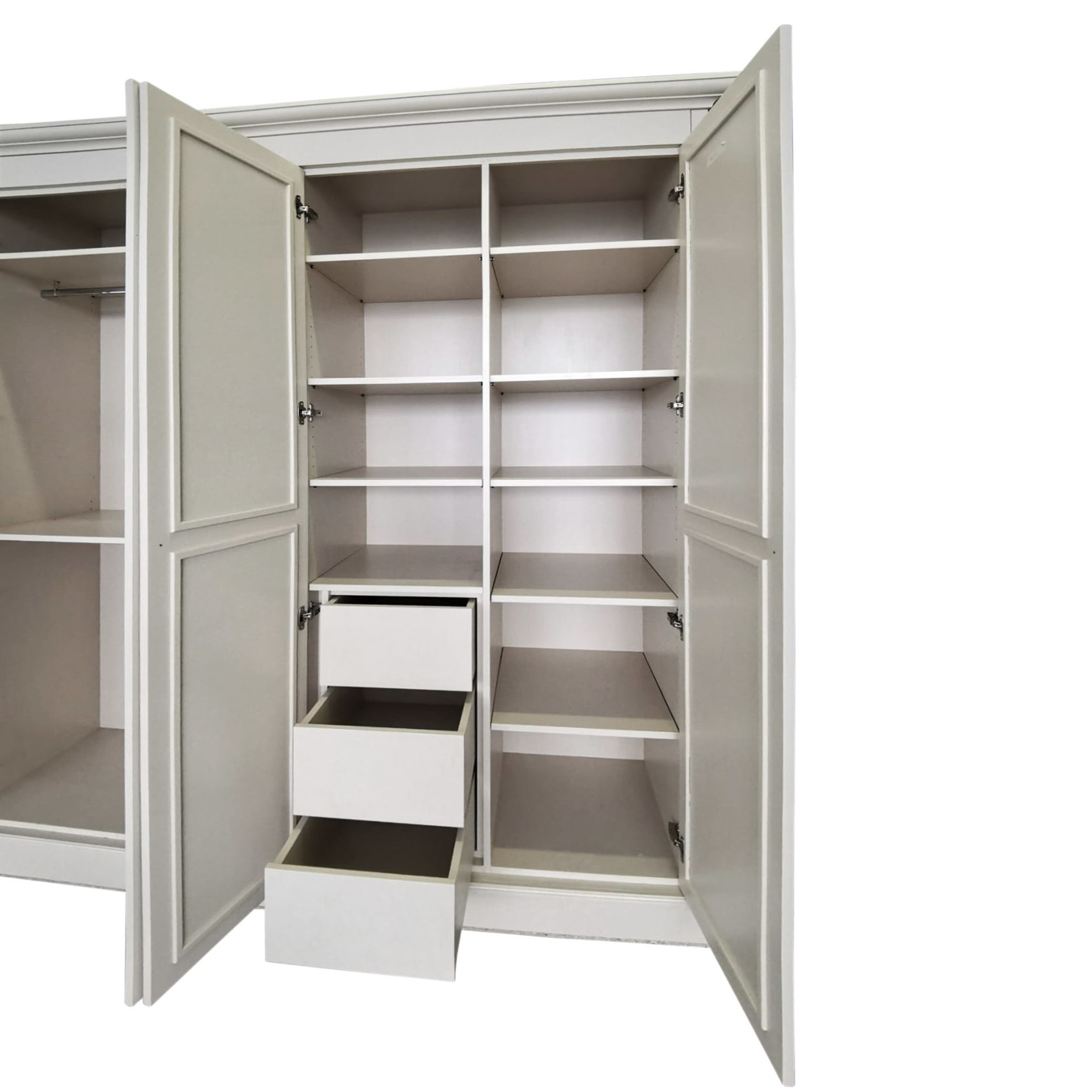 Schrank Gent 4-türig weiss, 248x63x230h