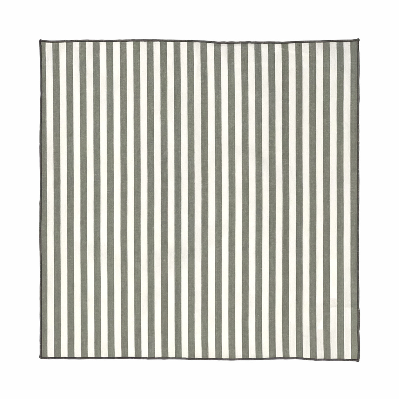 Serviette grau/weiss gestreift 45x45cm, 100% Leinen