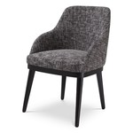 Costa Stuhl mit Armlehne, B55xT61xH83cm (SH48cm) Stoff: Cambon black