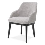 Costa Stuhl mit Armlehne, B55xT61xH83cm (SH48cm) Stoff: Bouclé grey