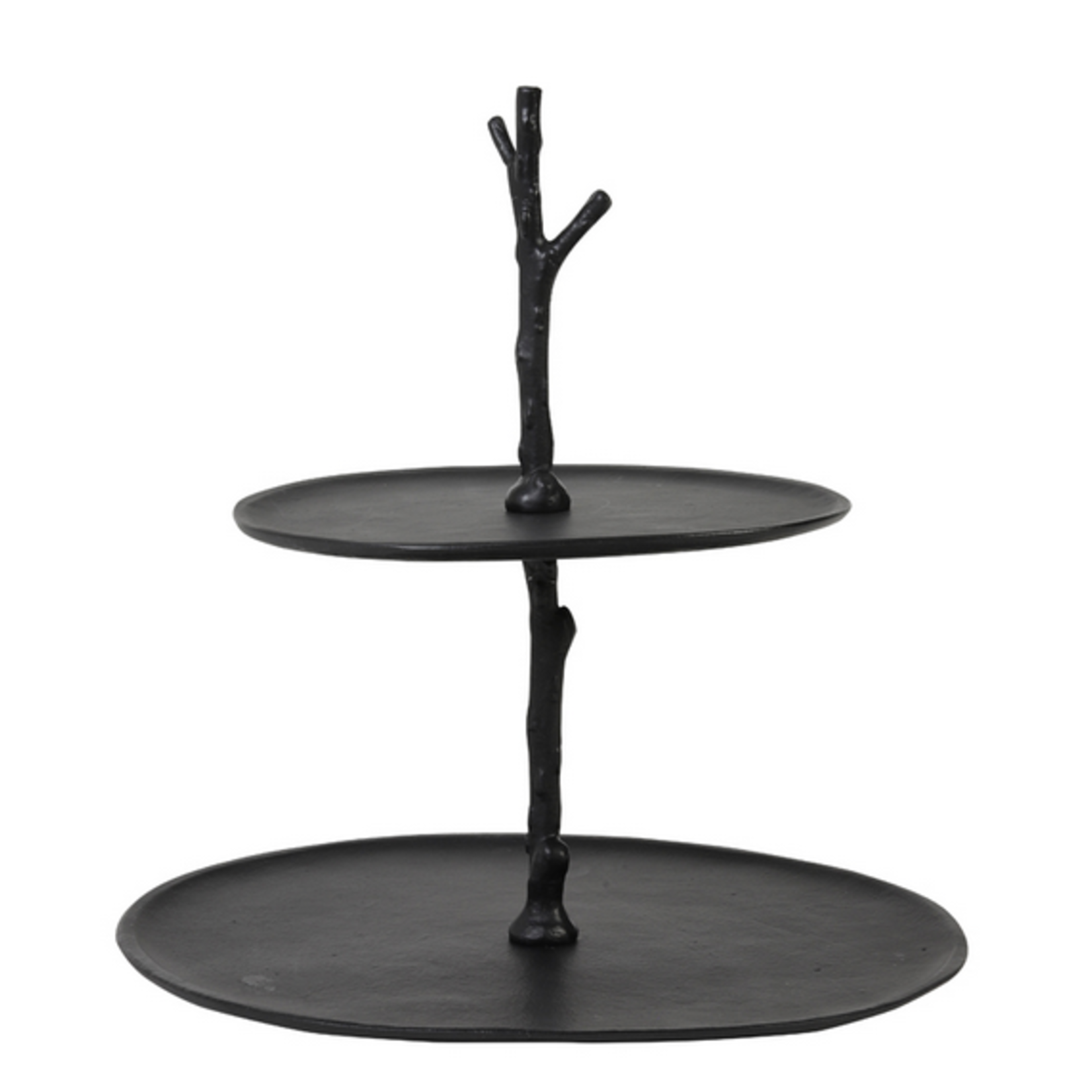 Etagere Tresa 2er D30.5xD27.5cm H31cm, schwarz matt