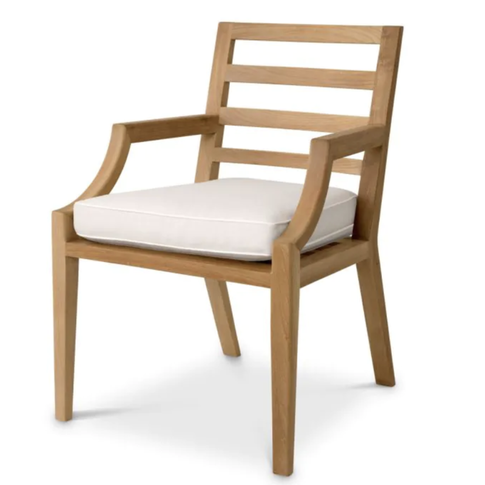 Hera Gartenstuhl 59.5x60.5xH86.5cm (SH50.5cm) Teak natur & Stoff offwhite