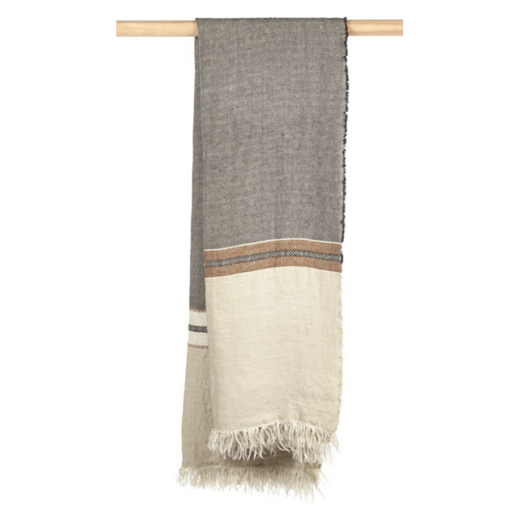 The Belgian Towel Fouta Beeswax Stripe- Badetuch 110x180 cm, 100%LI