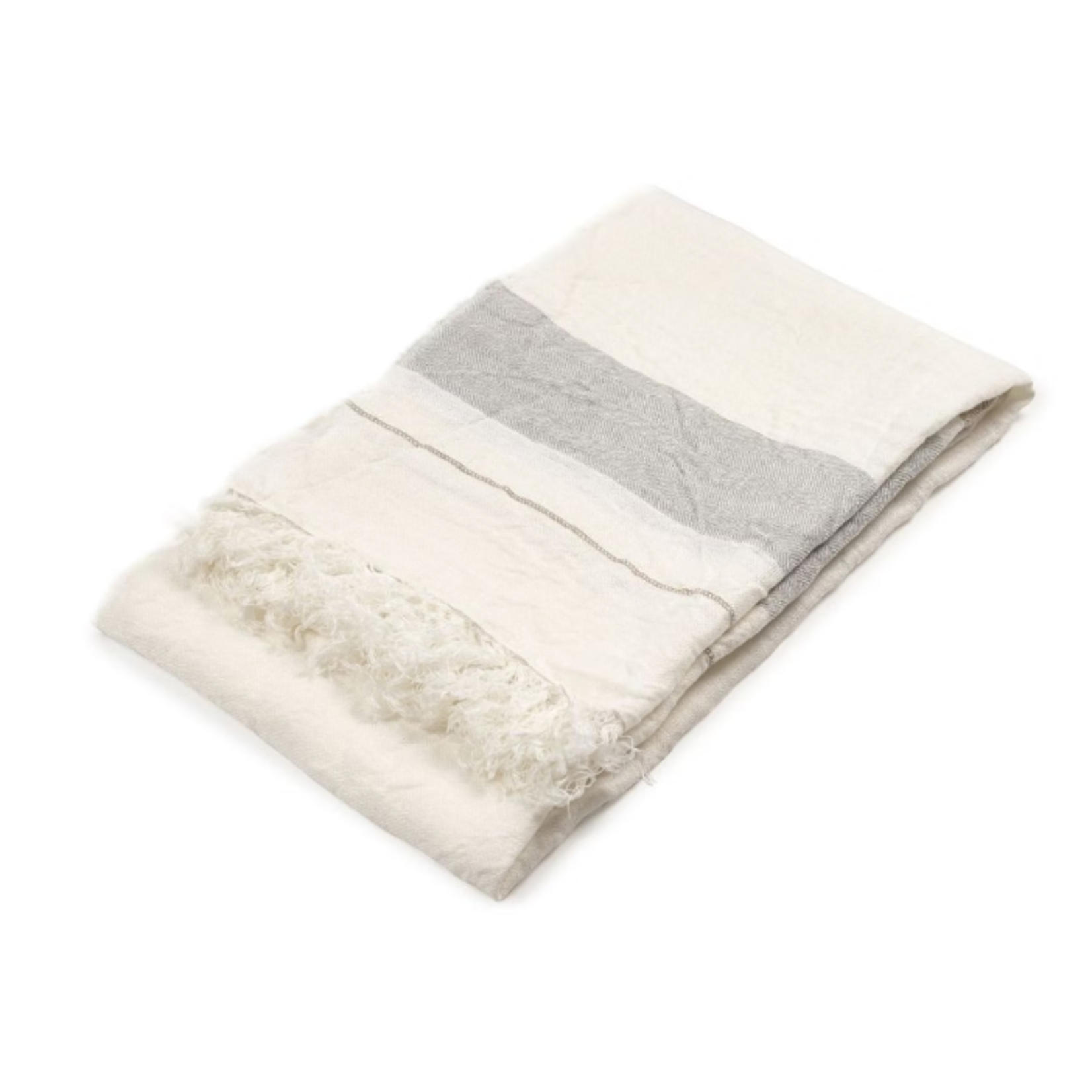 The Belgian Towel Fouta Oyster Stripe - Badetuch 110x180 cm, 100%LI