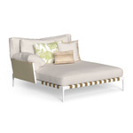 Salinas Outdoor Lounge XL links Weiss-Beige, 160x141x85xSH38 cm