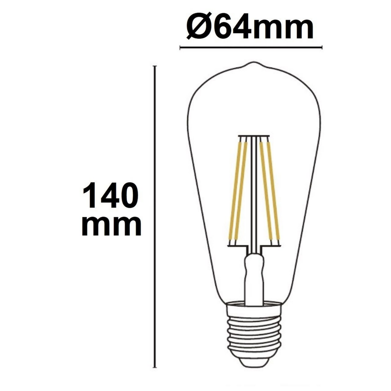 Leuchtmittel E27 Vintage LED, nicht dimmbar