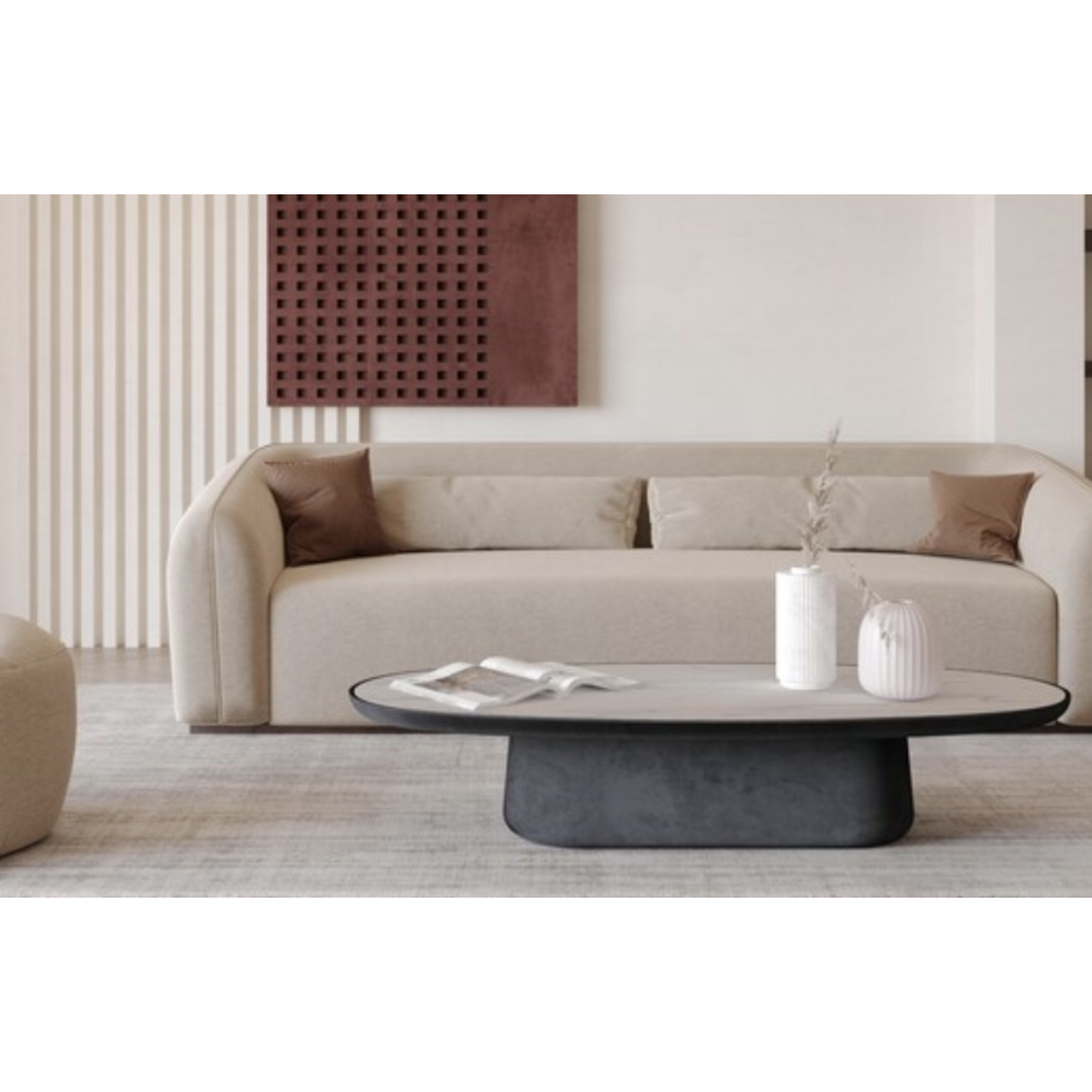 Sofa Atlanta 3 Sitzer 230x95x67cm , Stoff: WIL-01, Kat. E