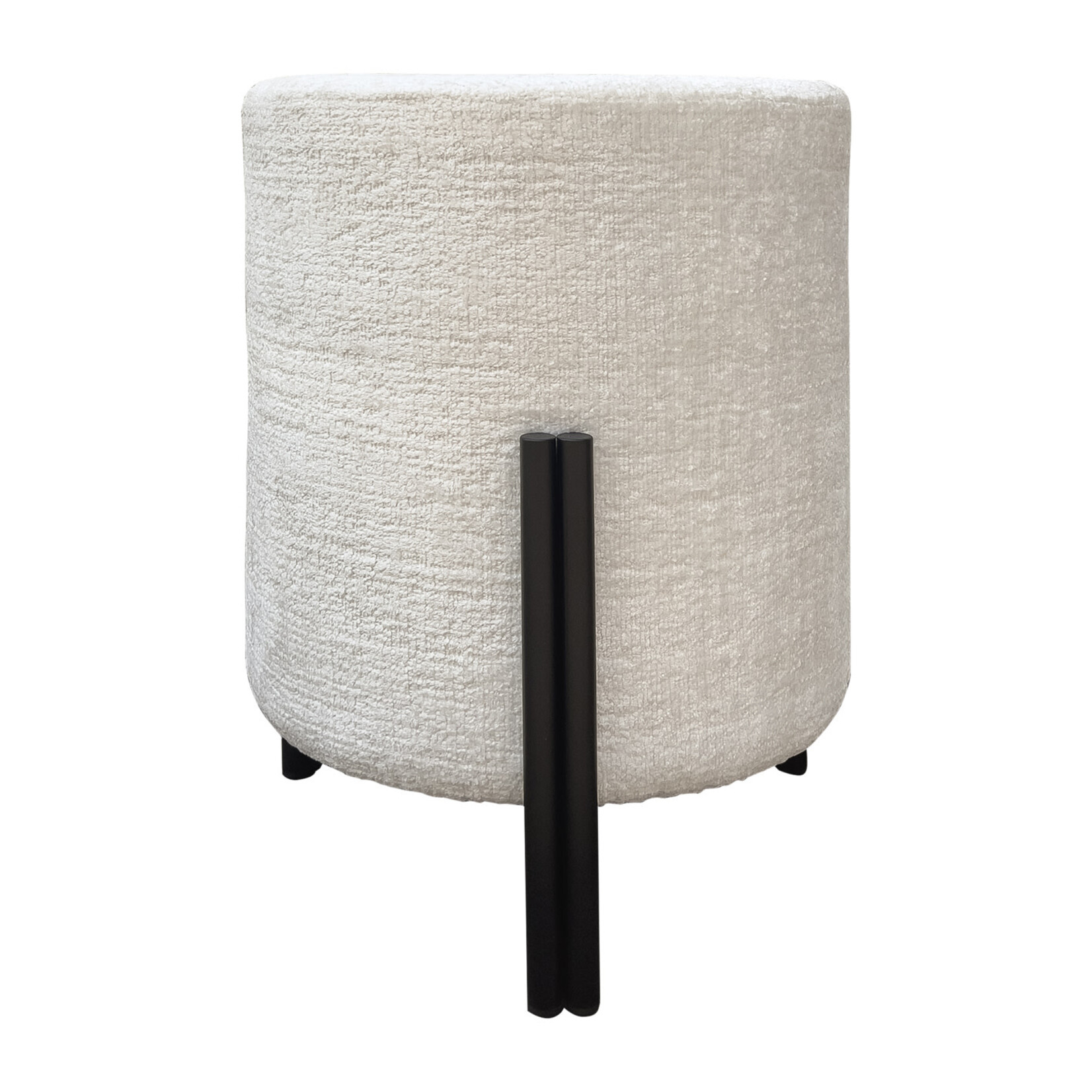 Grenada Hocker D44xH50cm Stoff: weiss