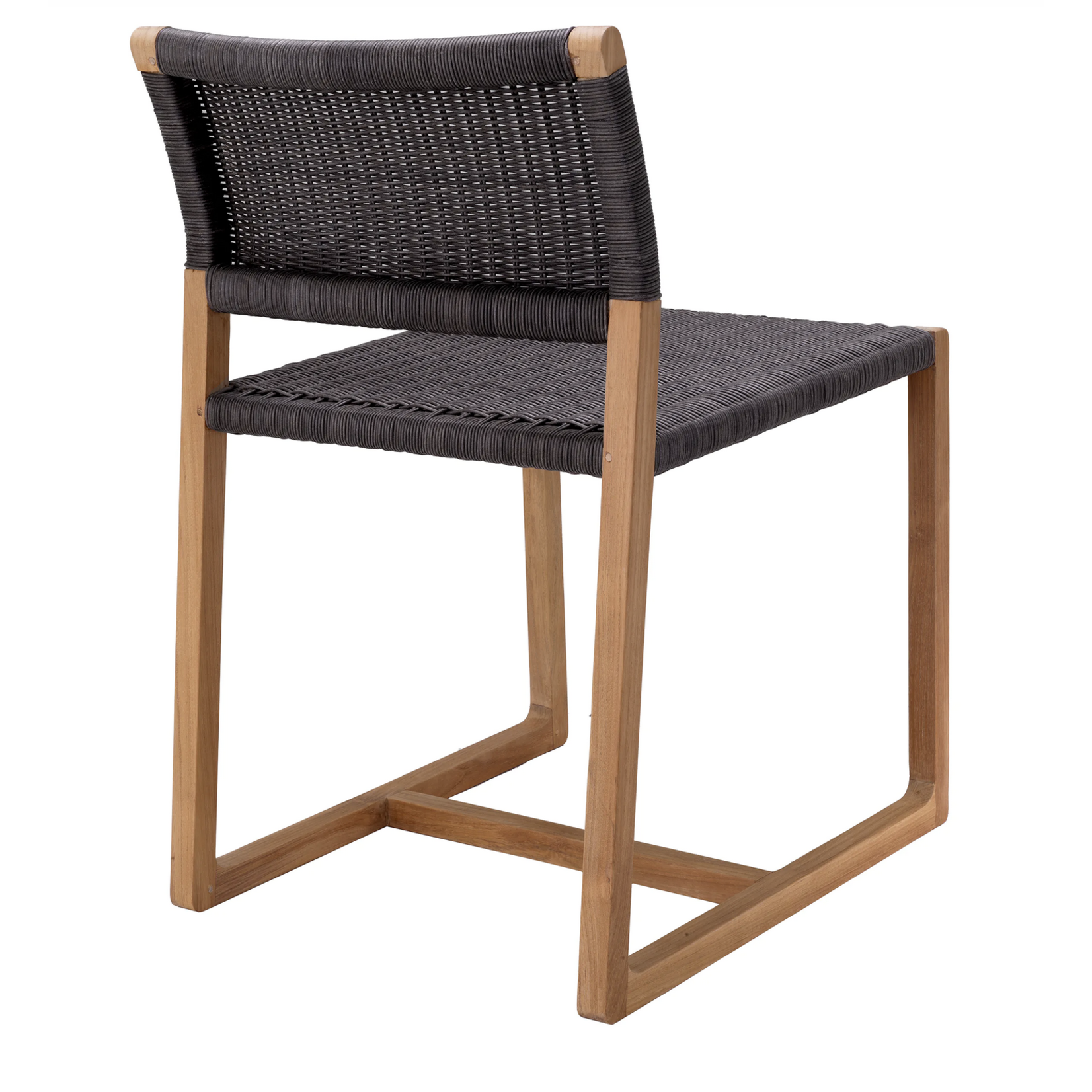 Gartenstuhl Griffin natural teak black weave