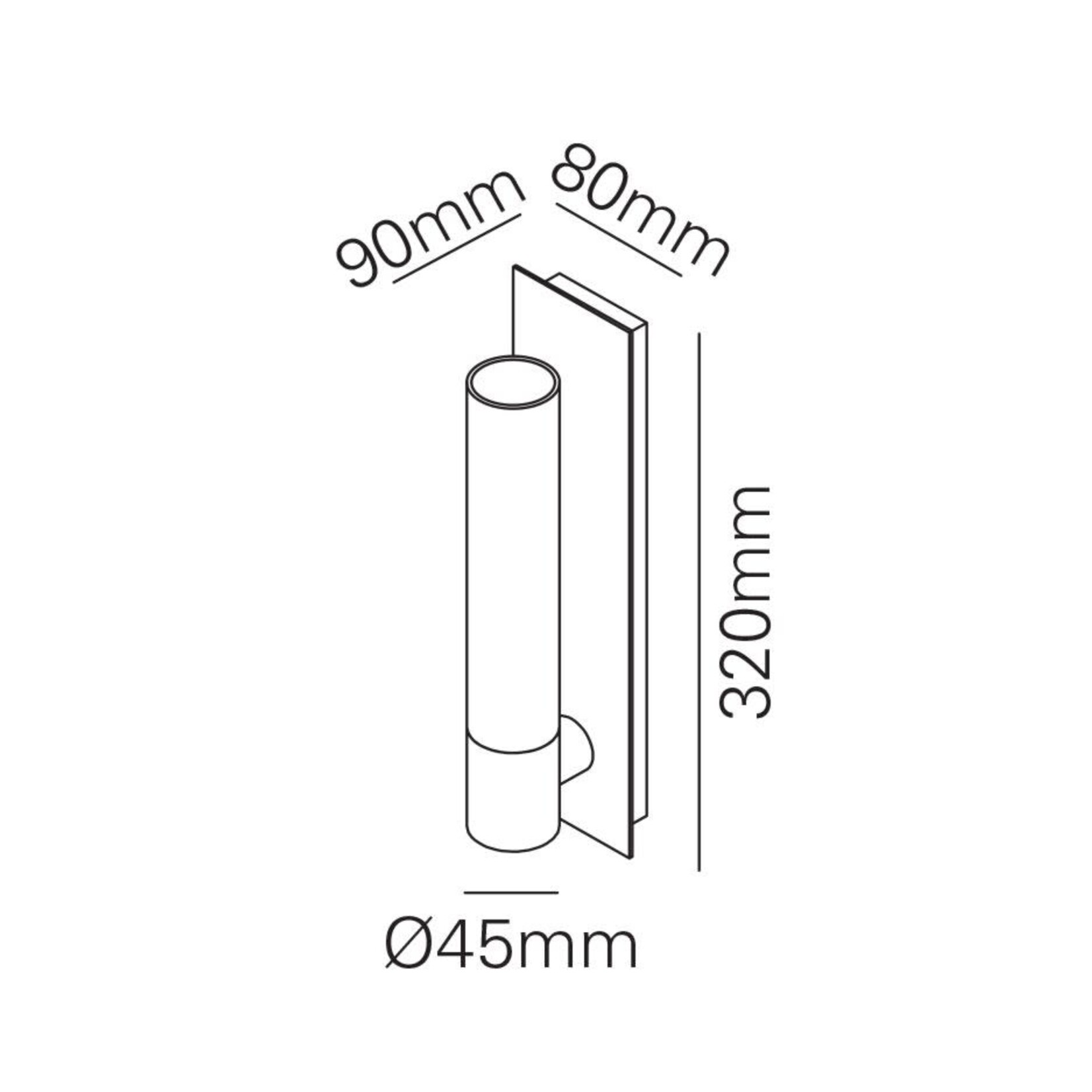 Wandlampe Harris mit Gitter 8x9xH32cm