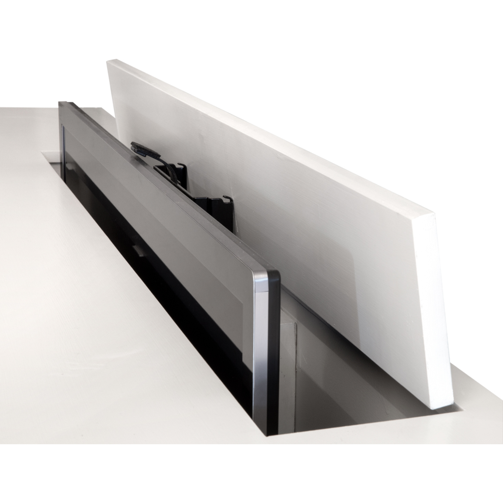 TV-Sideboard mit Lift 245x42xH85cm weiss
