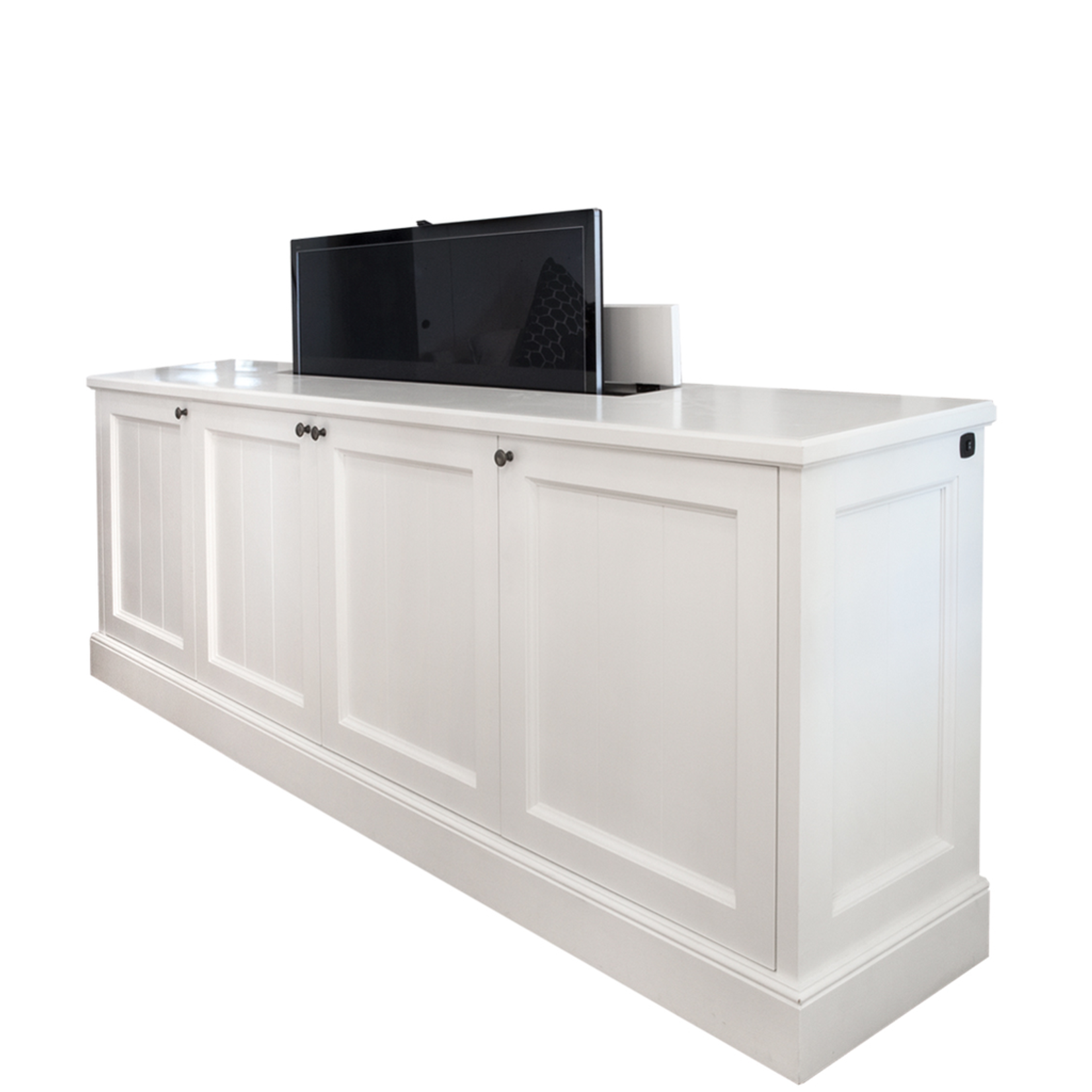 TV-Sideboard mit Lift 245x42xH85cm weiss - Spectroom living and more GmbH