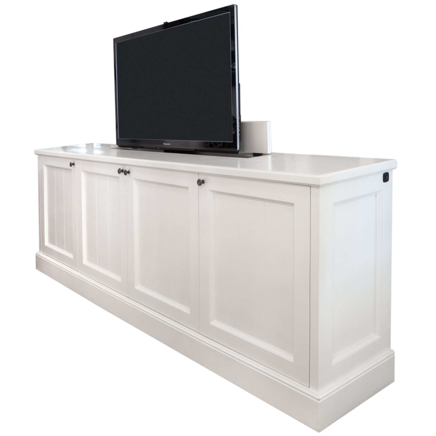 TV-Sideboard mit Lift 245x42xH85cm weiss