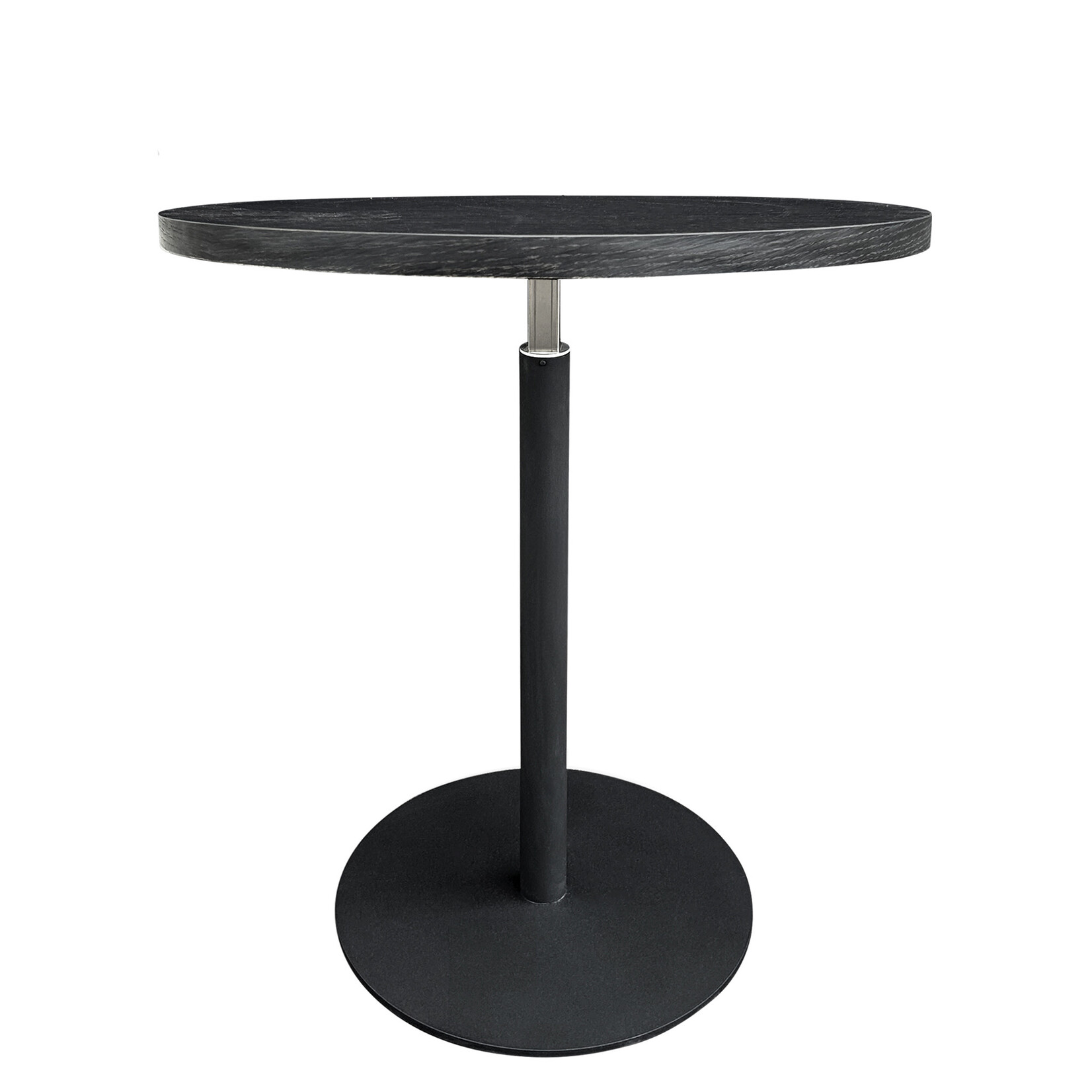 Bistro-Tisch höhenverstellbar Eiche charcoal, D70xH72x107cm