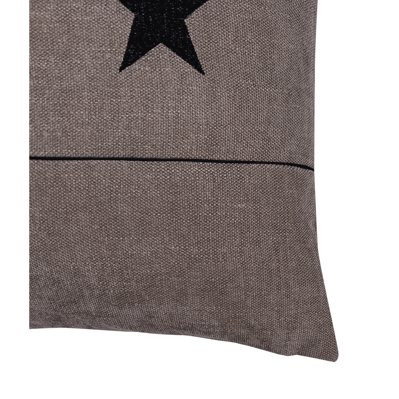Romeo Kissen Sterne mit Biesen taupe 55x55cm