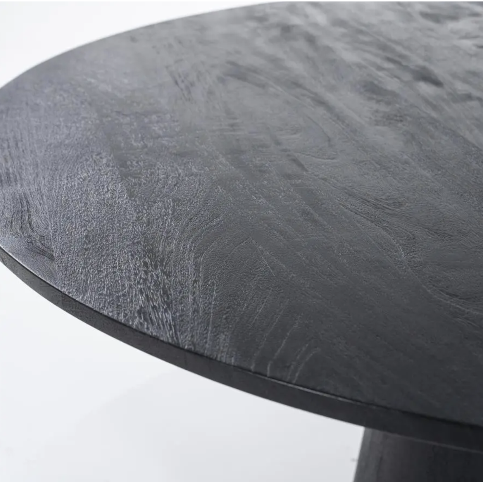 Esstisch rund schwarz 130 cm Mangoholz