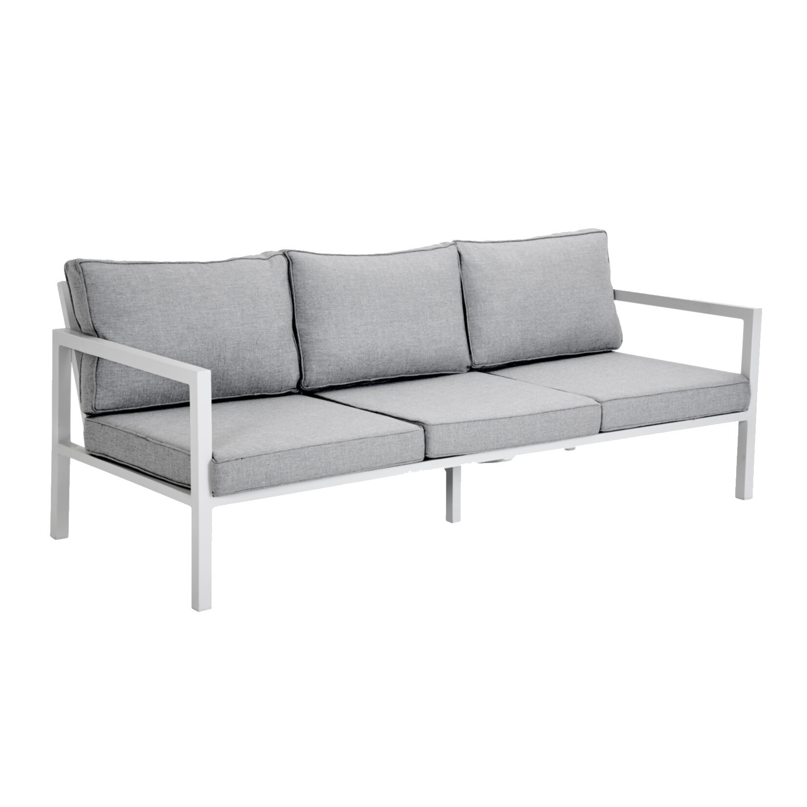 Sofa Benny 3er schwarz, 206x88xH76cm, inkl. Kissen