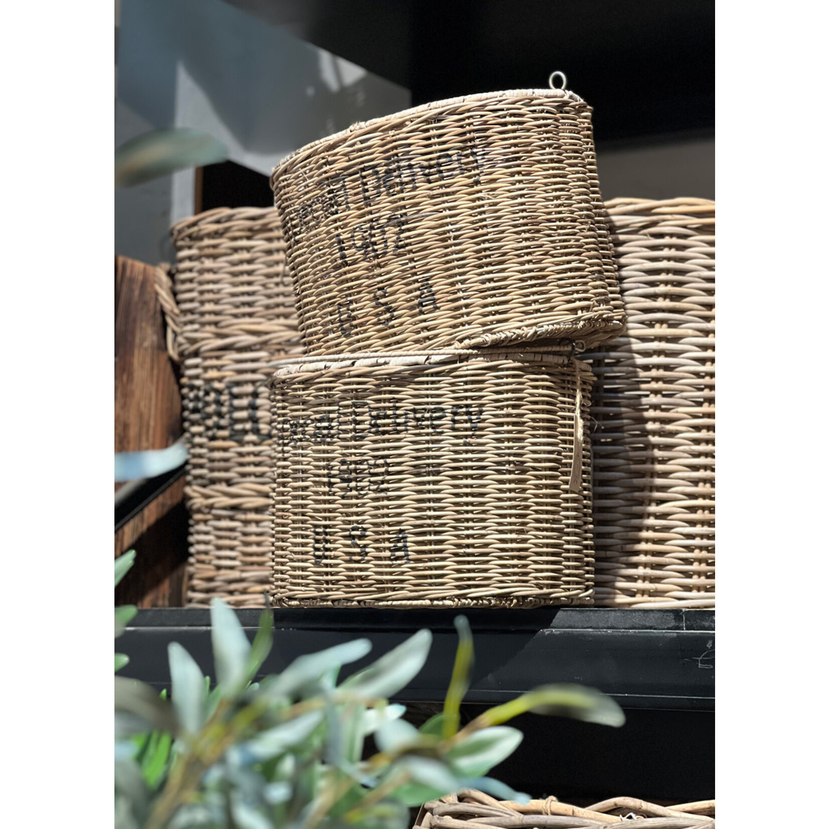 Rattan Velo Korb, 38x27x29cm