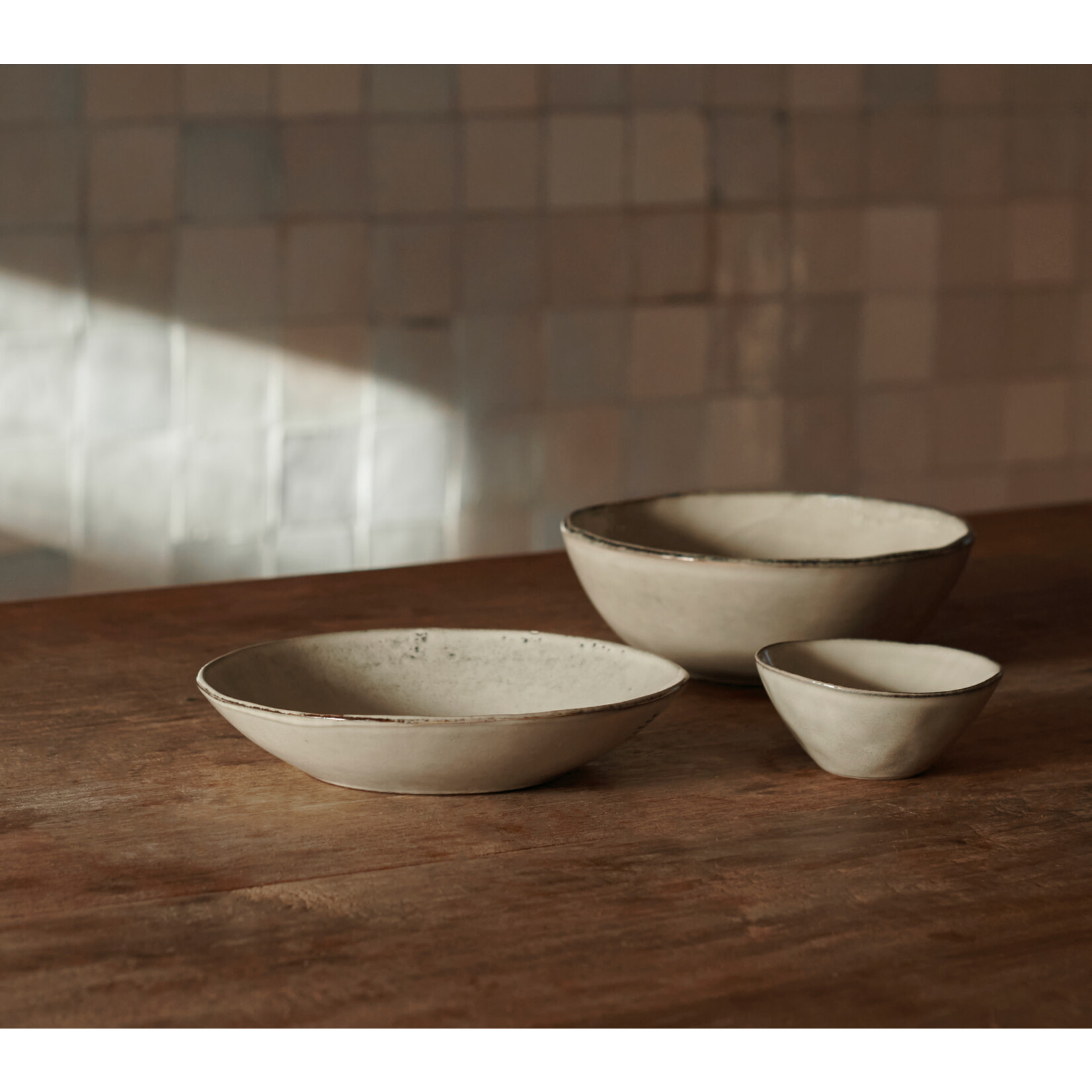 Cannes Salatschüssel beige, D23xH8cm