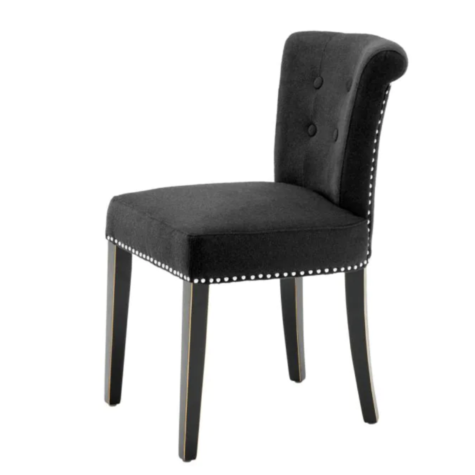 Stuhl cashmere schwarz, Beine: schwarz, B49xT56xH88, SH51cm
