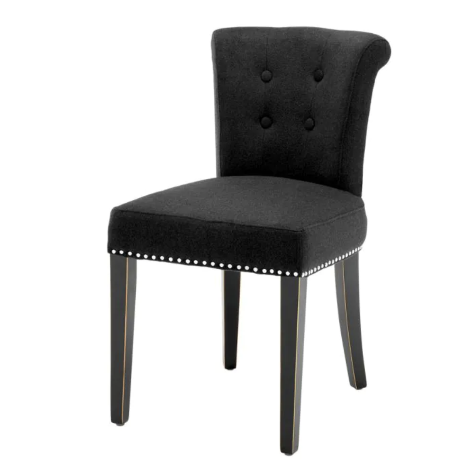 Stuhl cashmere schwarz, Beine: schwarz, B49xT56xH88, SH51cm