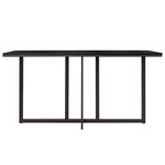 Meran Konsole B160xT40xH79cm Metall Anodic brown & Eiche furniert schwarz