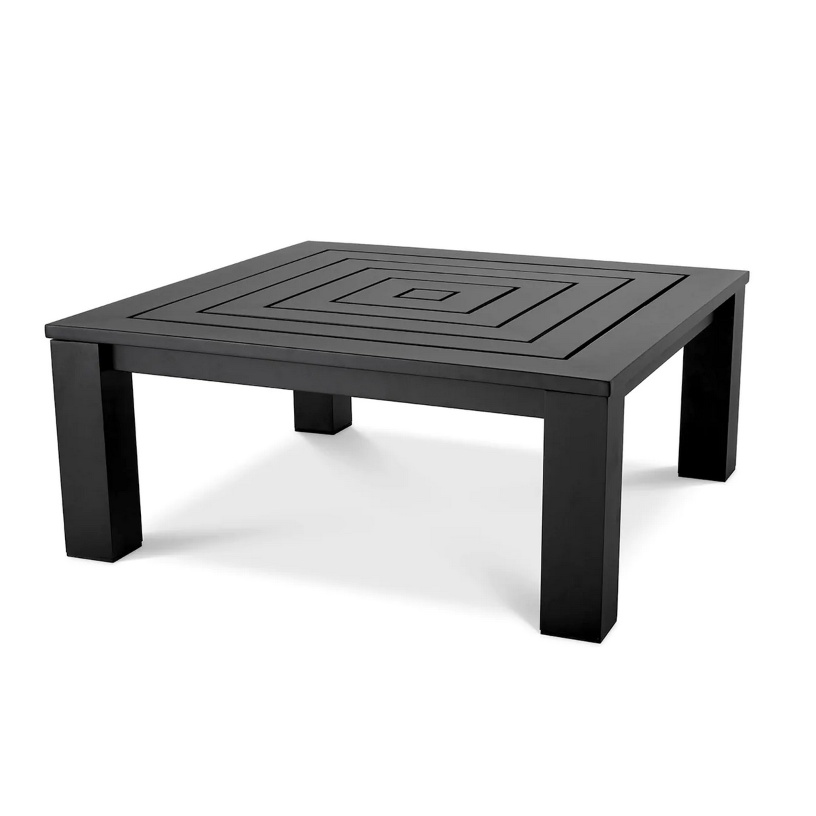 Cap-Antibes Outdoor Salontisch 101.5x101.5xH43cm Aluminium pulverbeschichtet schwarz