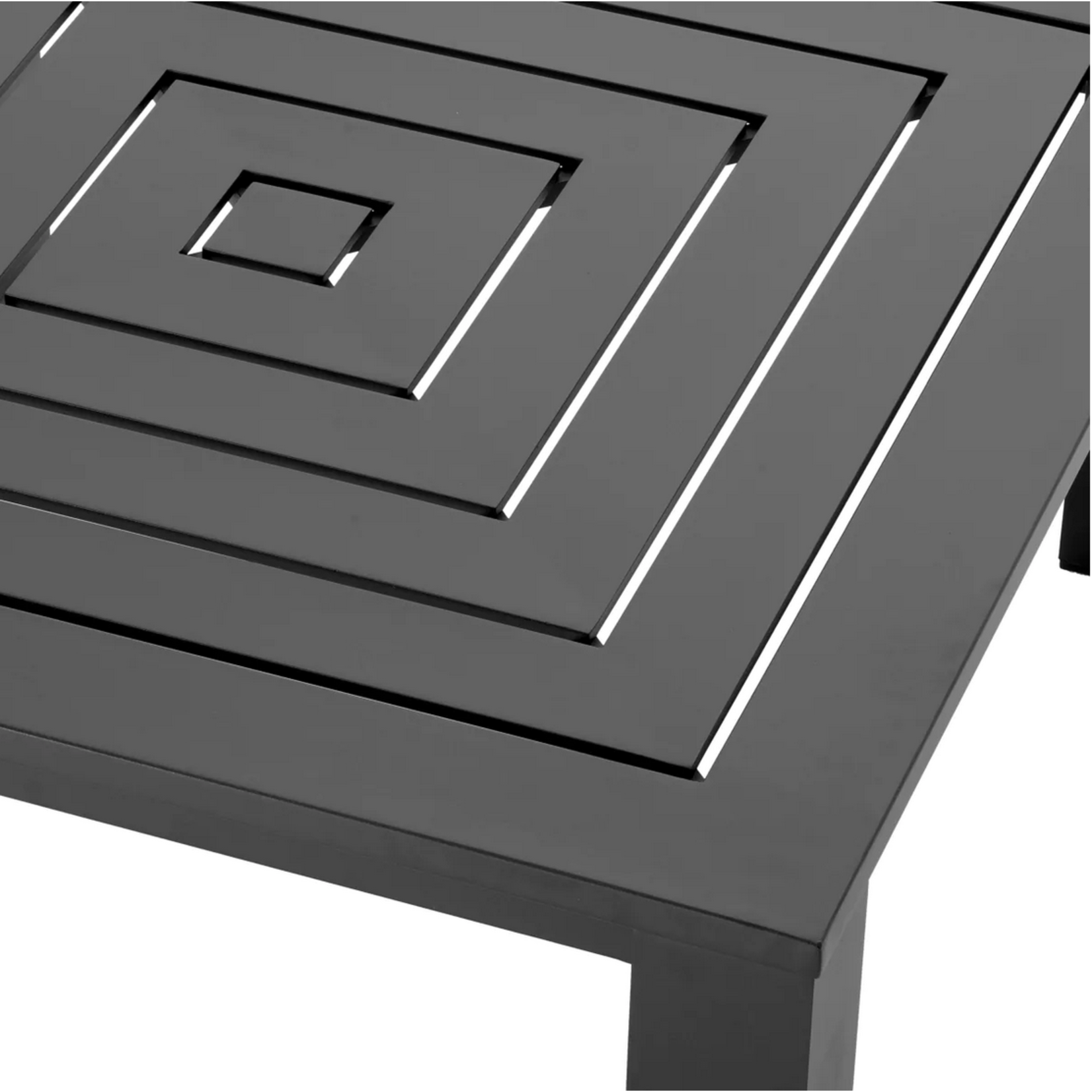 Cap-Antibes Outdoor Salontisch 101.5x101.5xH43cm Aluminium pulverbeschichtet schwarz