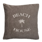 Summy Kissen Beach House Palme taupe 55x55cm