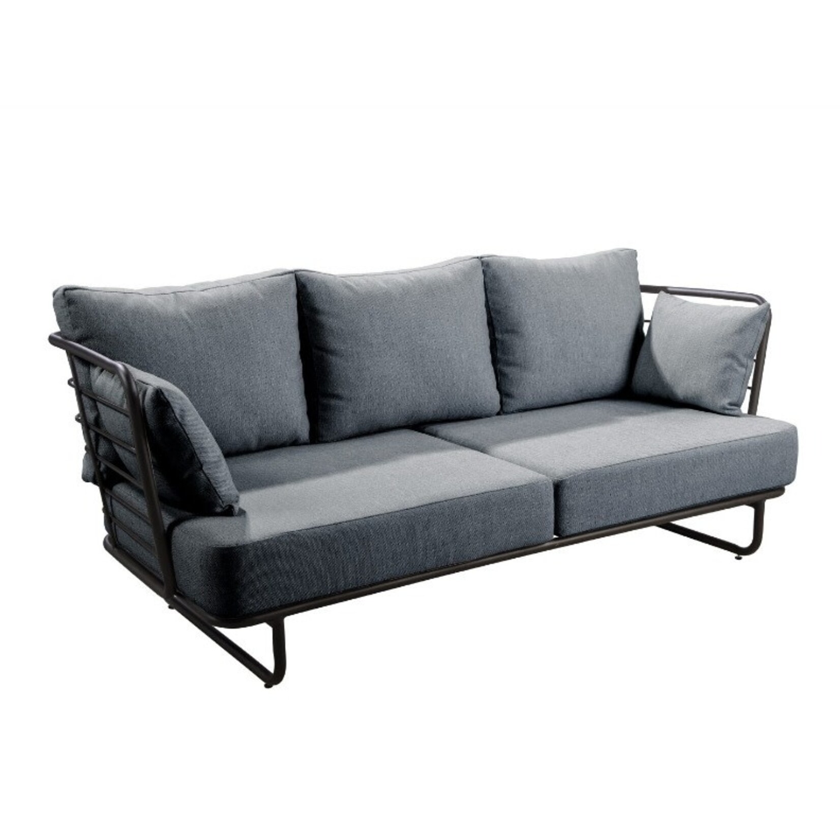 Gartensofa Tallin 207x95xH89cm, Alu schwarz, Kissen