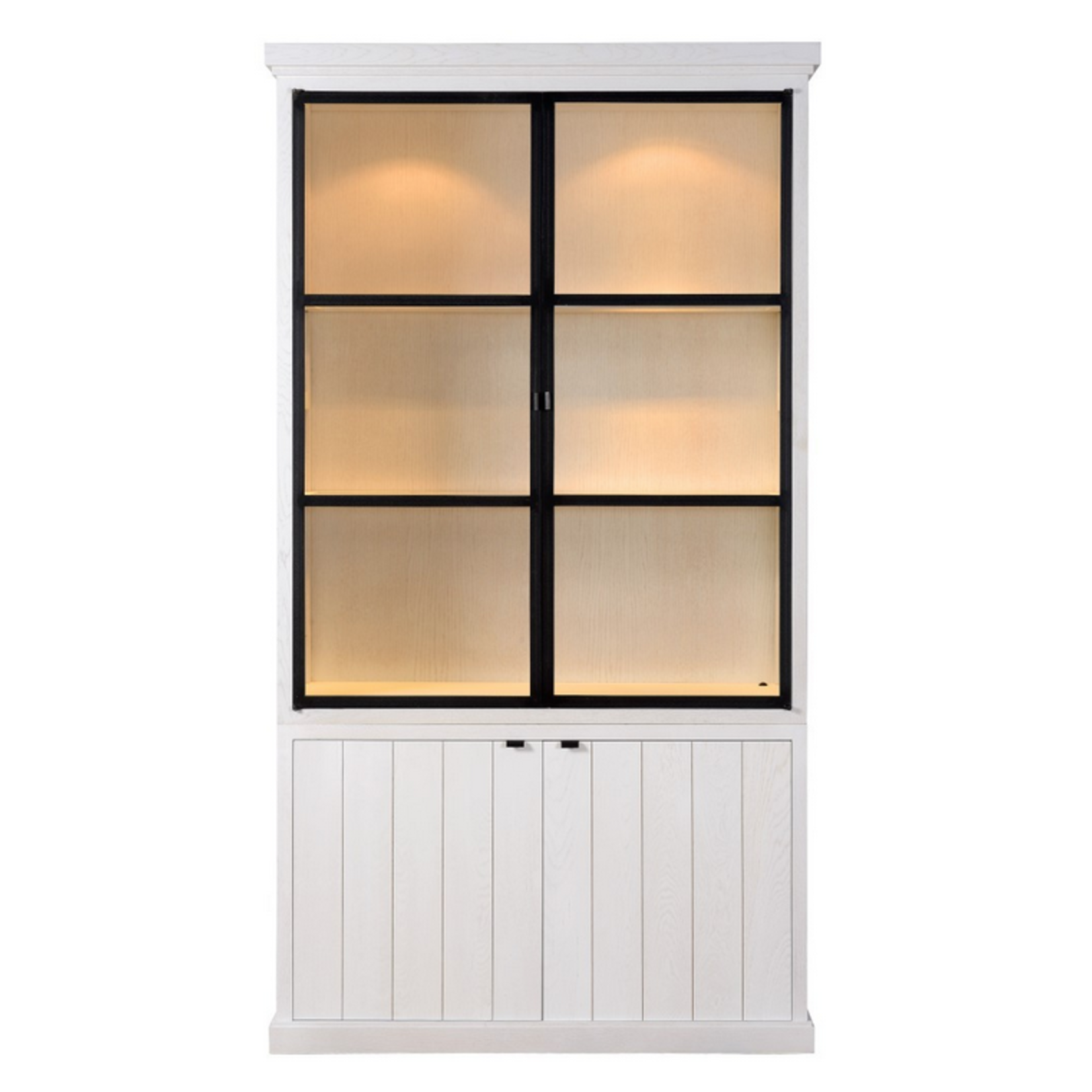 Glasschrank Lauderdale 125x48xH230cm, Eiche