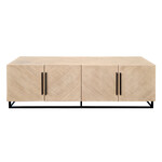 Valera Sideboard 220x43xH80cm, Eiche gebleicht