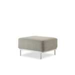 Queen Hocker/Pouf beige Outdoor, 79x67xH44cm, exkl. Deko Kissen