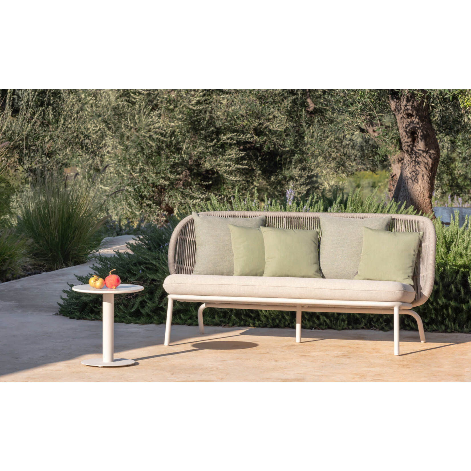 Kodo Lounge Sofa, Gestell: Dune White, 165x77xH78xSH42cm