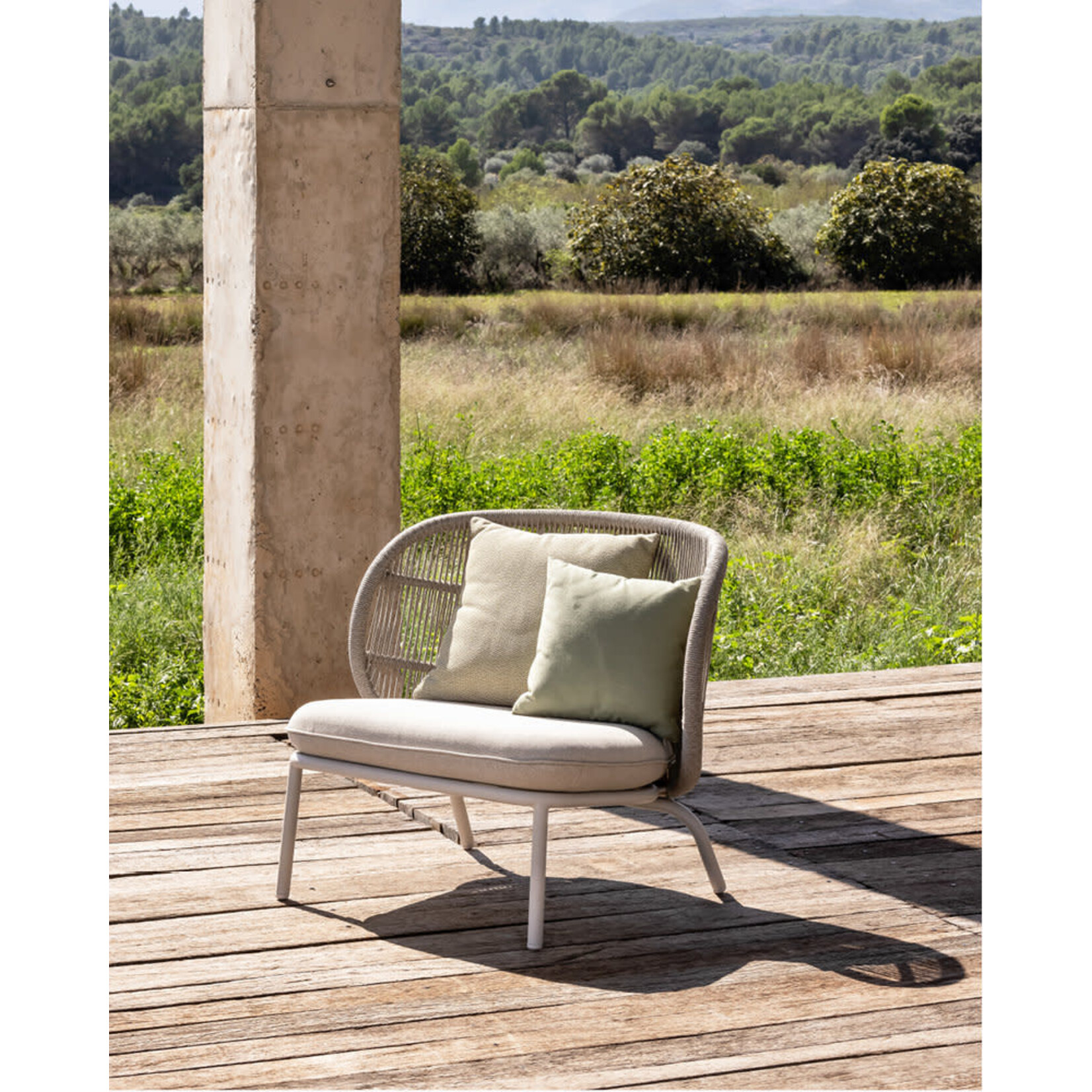 Kodo Loungesessel Outdoor, Gestell: Dune White, 96x80xSh42cm