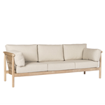 Rik Outdoor Sofa, Kissen Hellgrau, 222x82xSH43cm