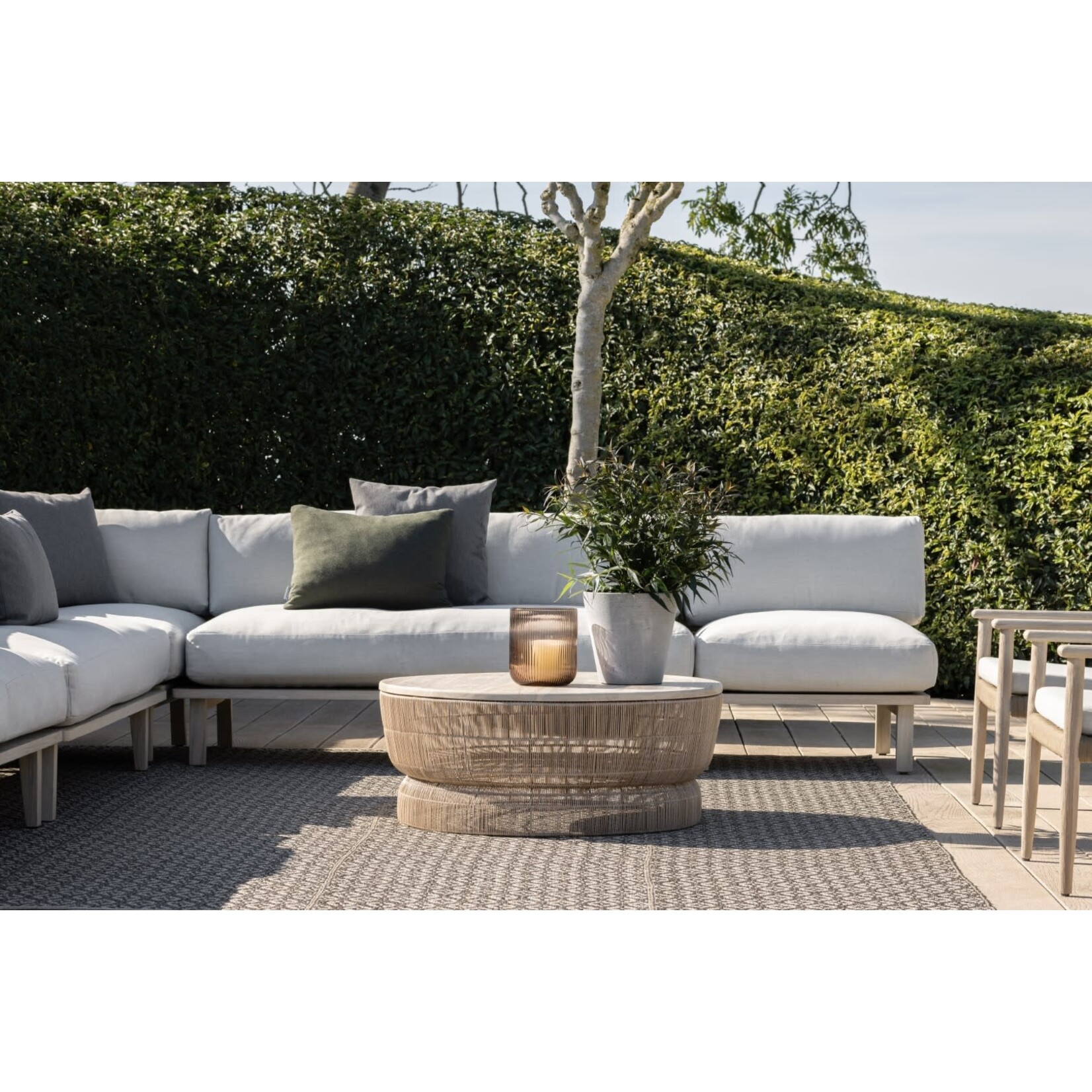 Vidor Outdoor Coffee Table, ⌀ 90cm x H36 cm