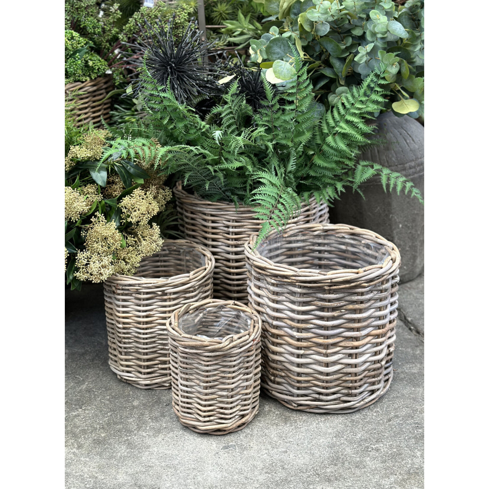 Quinn Rattan Blumentopf M, 26xH25cm