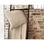 Norwich Leinenkissen mit Stickrand 45x45cm natur