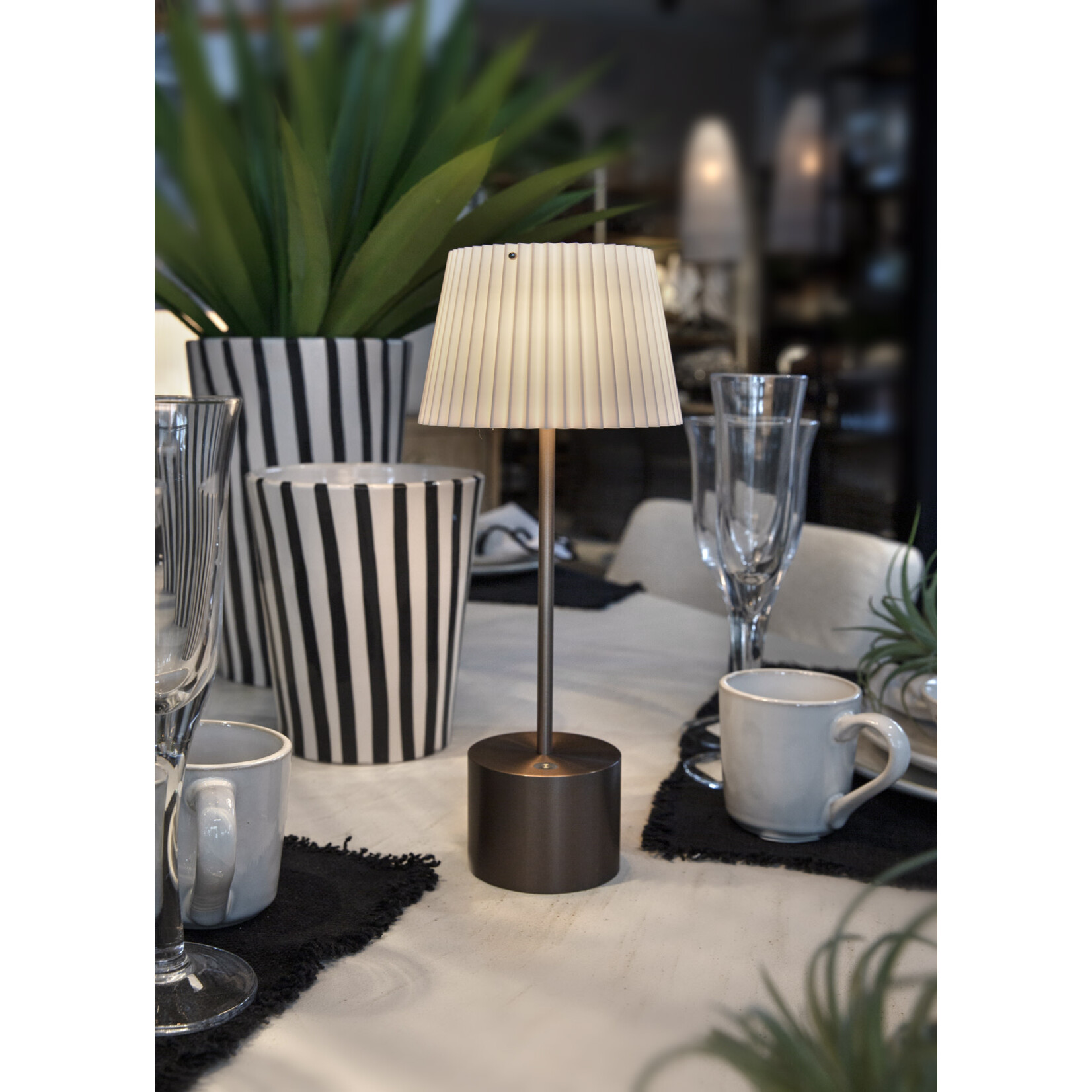 Tischlampe Hardy bronze, D13xH33cm