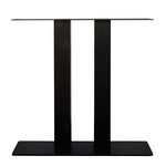 Duo Tischbeine Metall schwarz matt (Set), Profil: 8x8cm, 70xH71cm