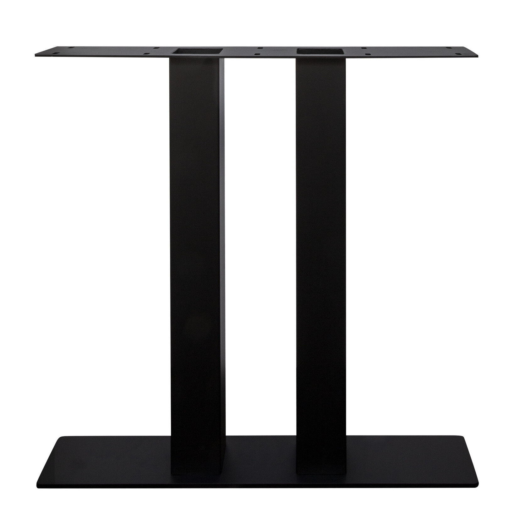 Duo Tischbeine Metall schwarz matt (Set), Profil: 8x8cm, 70xH71cm
